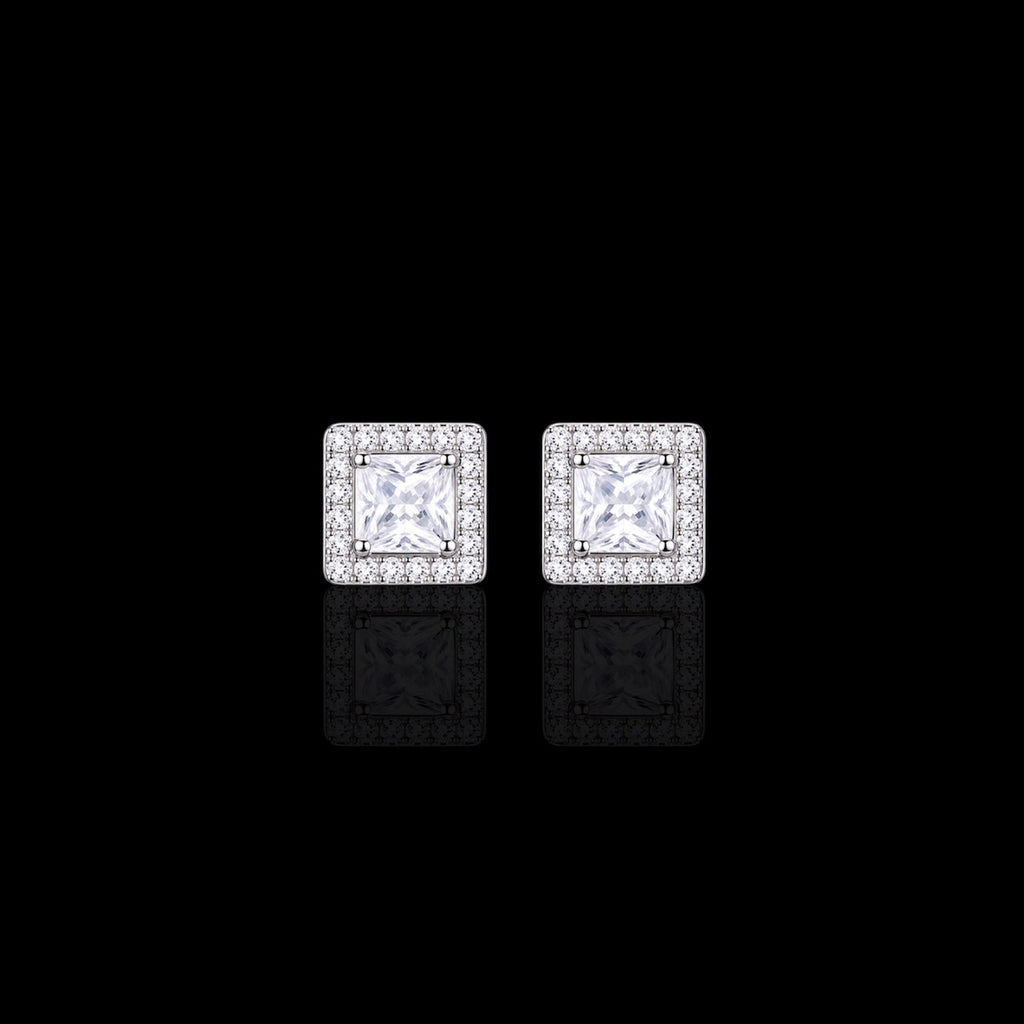 Orecchini square argento 925