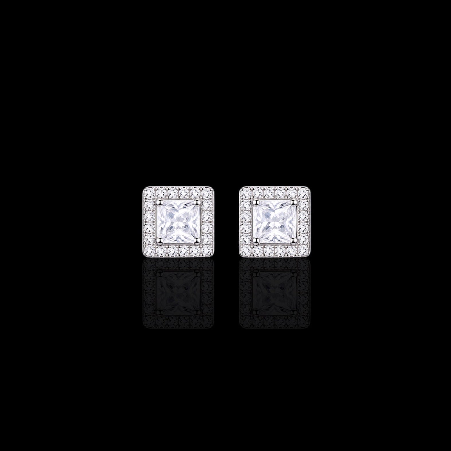 Orecchini square argento 925