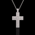 Collanina croce diamantata argento 925