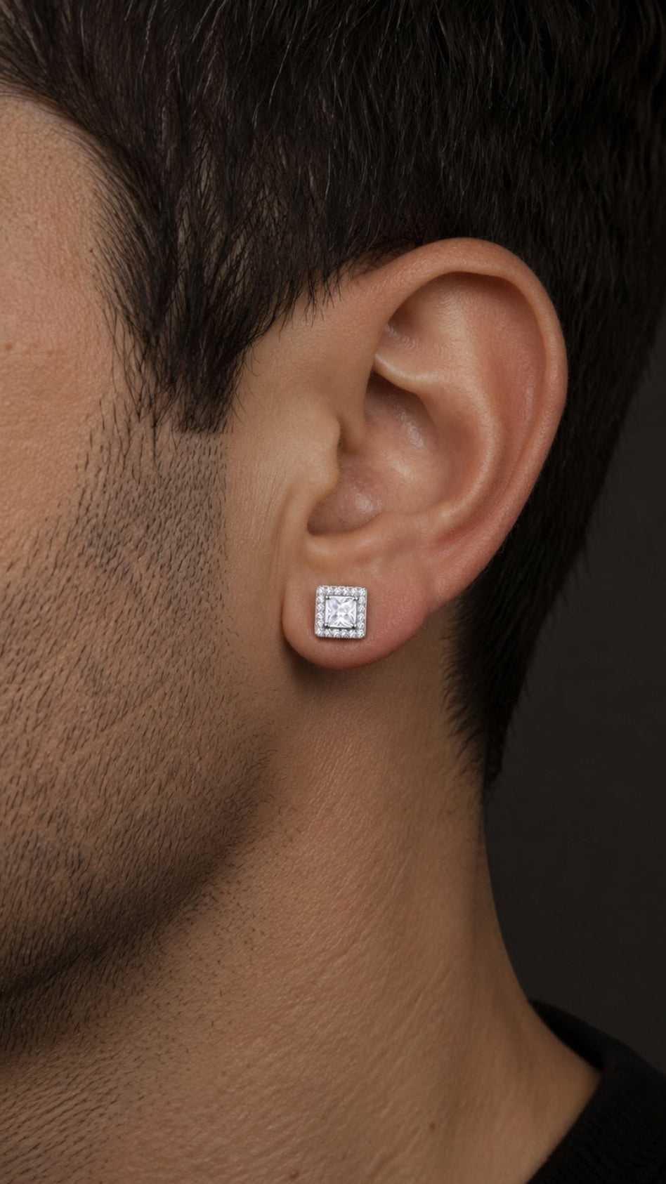 Orecchini square argento 925