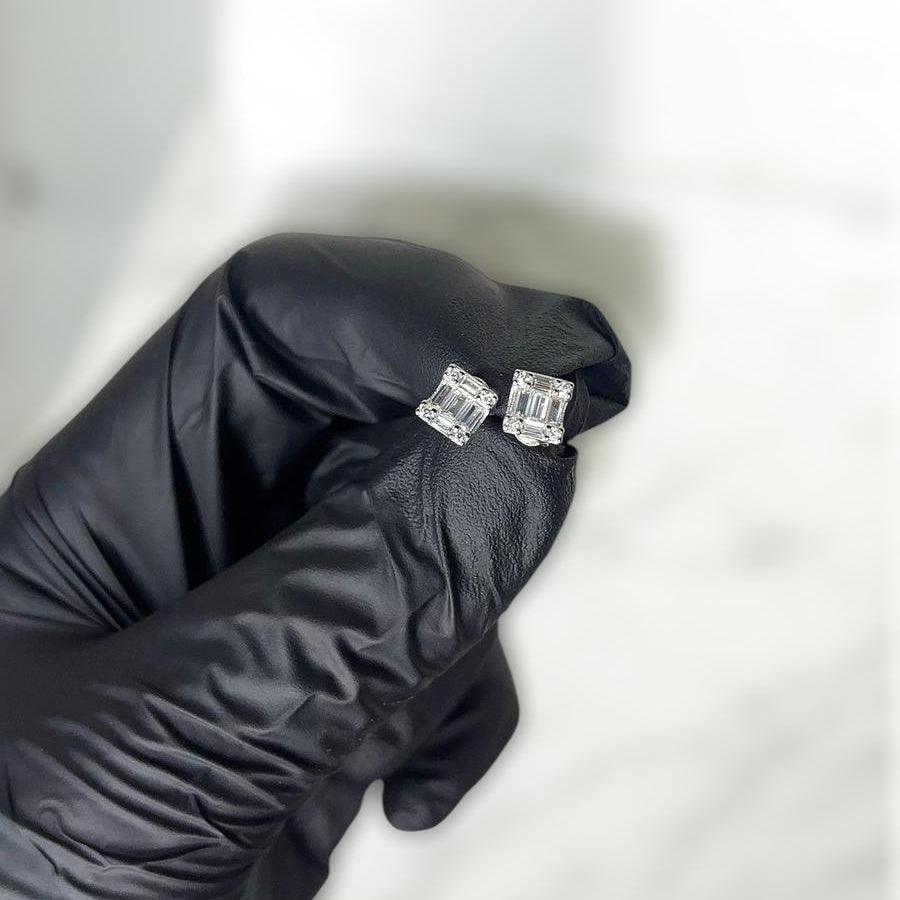 Orecchini taglio baguette