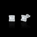 Orecchini taglio baguette argento 925