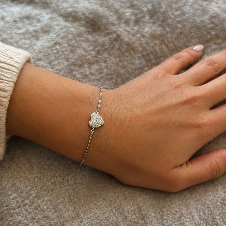Bracciale heart argento 925